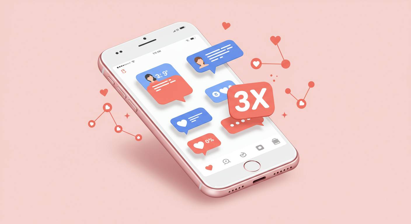 マッチングアプリで返信率向上を目指す